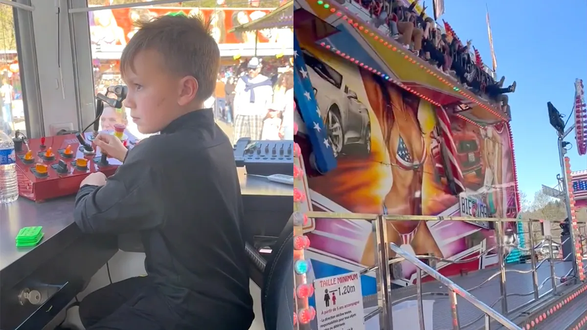 Koop uw penningen aan de kassa en stap in de attractie van Tayson