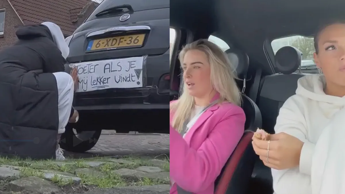 Lekker toeteren: Maud wordt te grazen genomen door vriendinnetje
