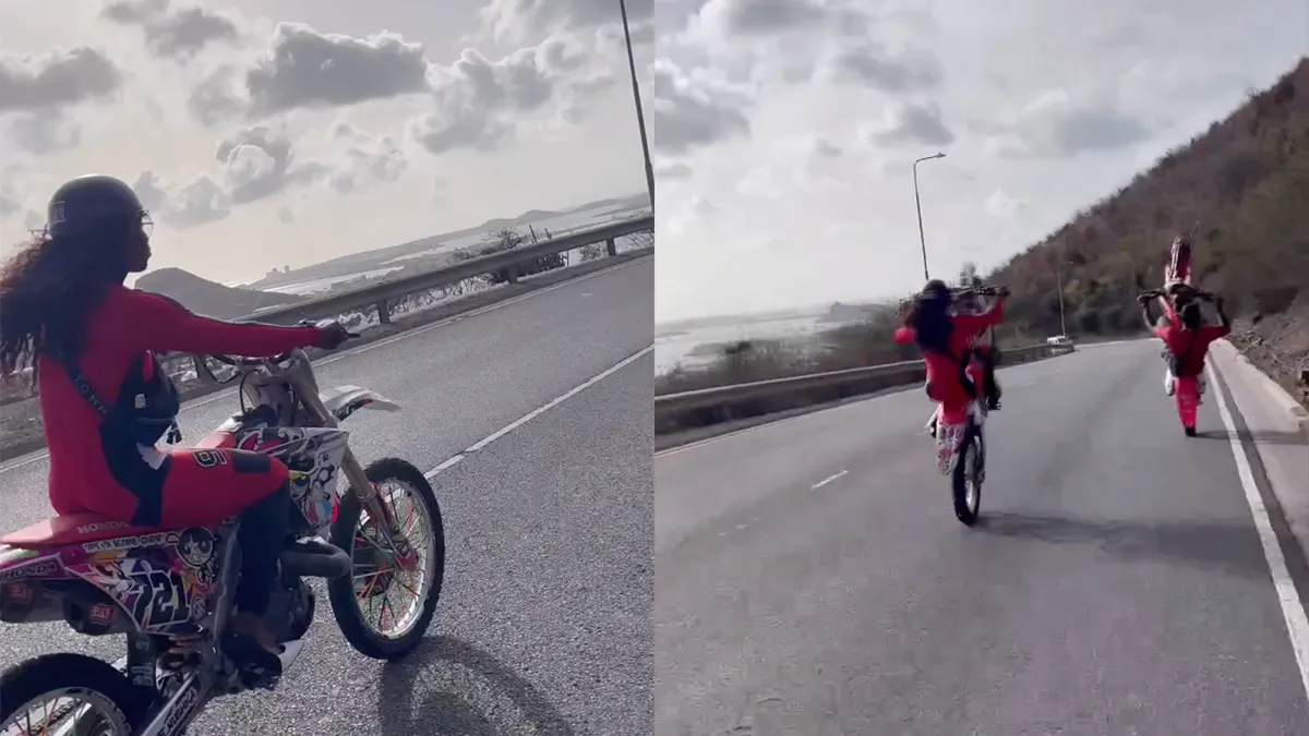 Motorrijdster faalt bij stunt en kan voorlopig niet zitten