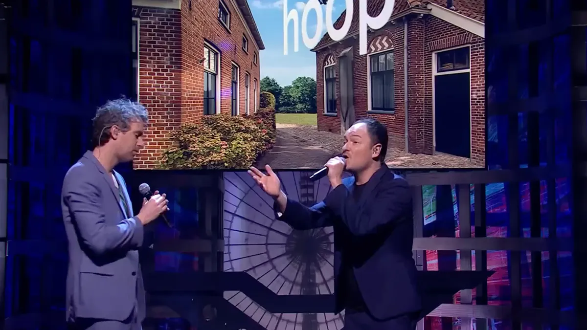 Programma 'Even Tot Hier' dist vals zingende Eurosongfestival duo Mia Nicolai en Dion Cooper