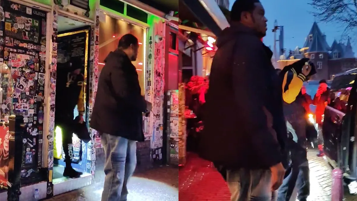 Snoop Dogg haalt nieuwe voorraad bij coffeeshop in Amsterdam
