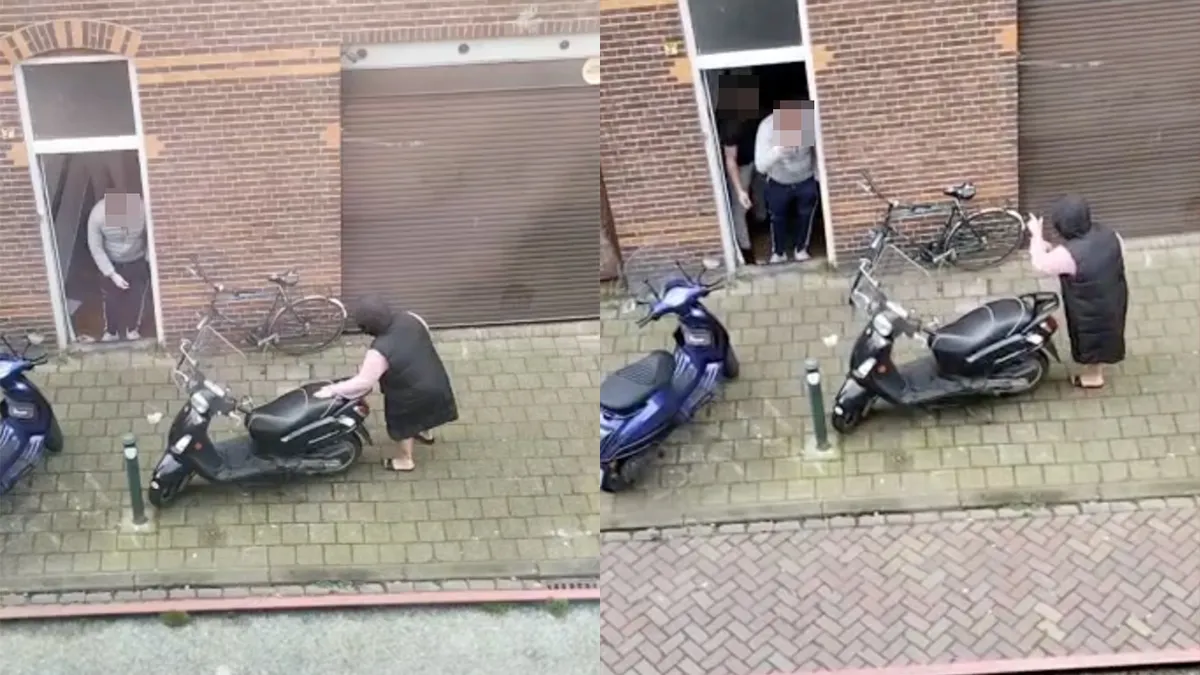 Vrouw in Breda piswoest omdat mensen haar verkeerd geparkeerde scooter hebben verplaatst