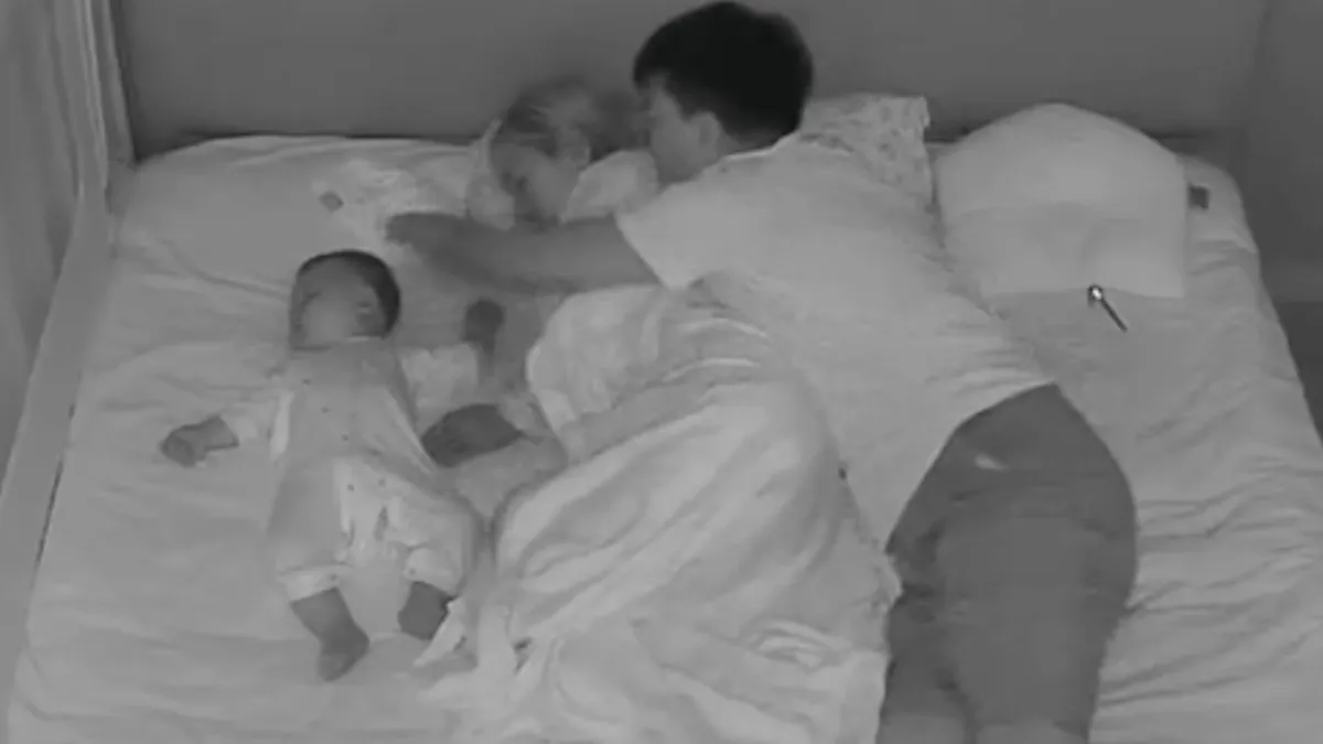 Een echte man zorgt zelfs half in slaap voor zijn gezin