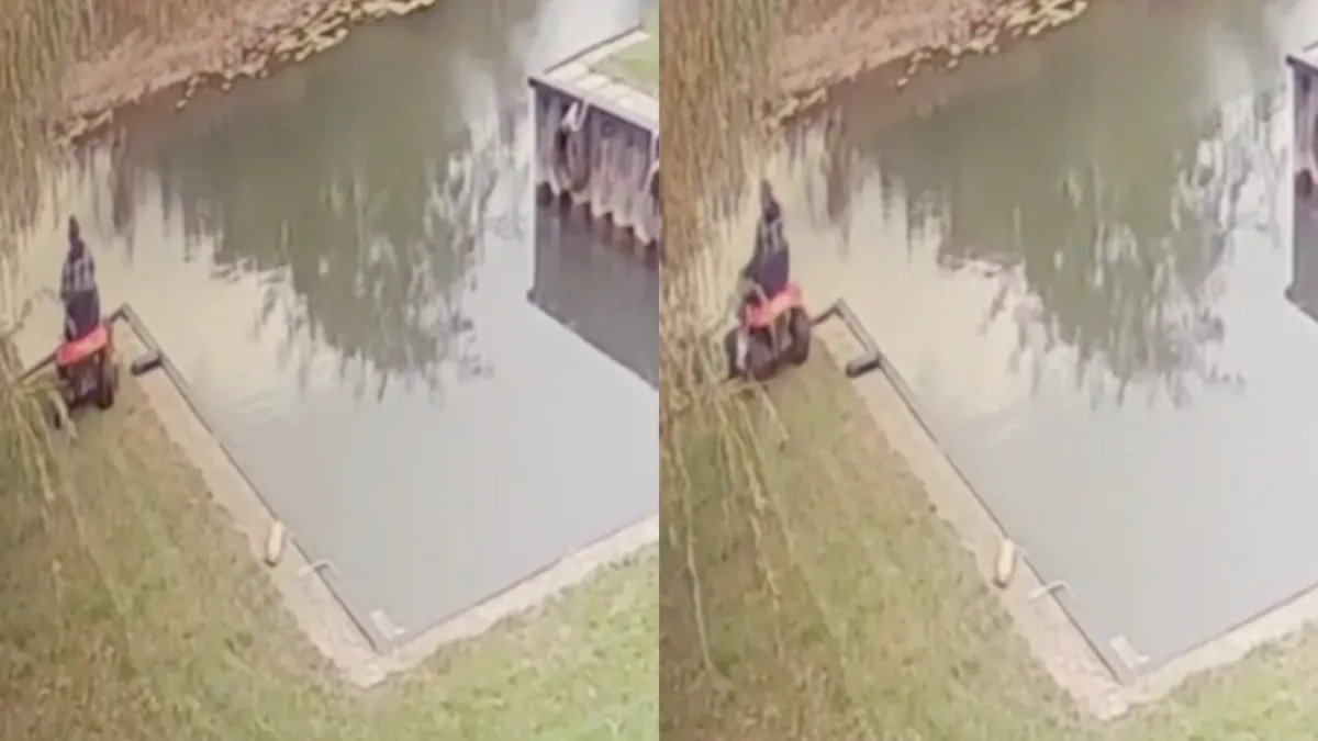 Op je beveiligingscamera terugkijken waar de zitmaaier is gebleven