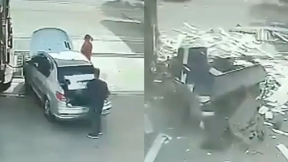 Ontploffen van gastank laat zo zijn sporen achter bij tankstation in Rio de Janeiro