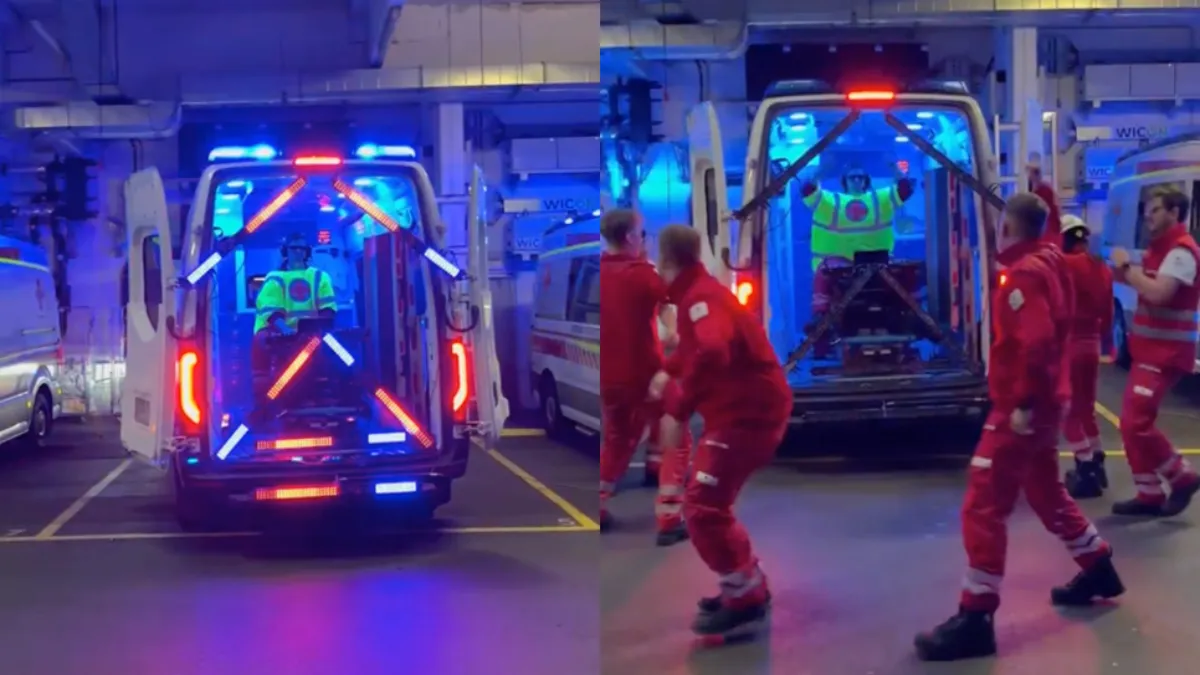 Ambulancepersoneel in Oostenrijkse Wiener Neustadt bouwt een eigen feestje