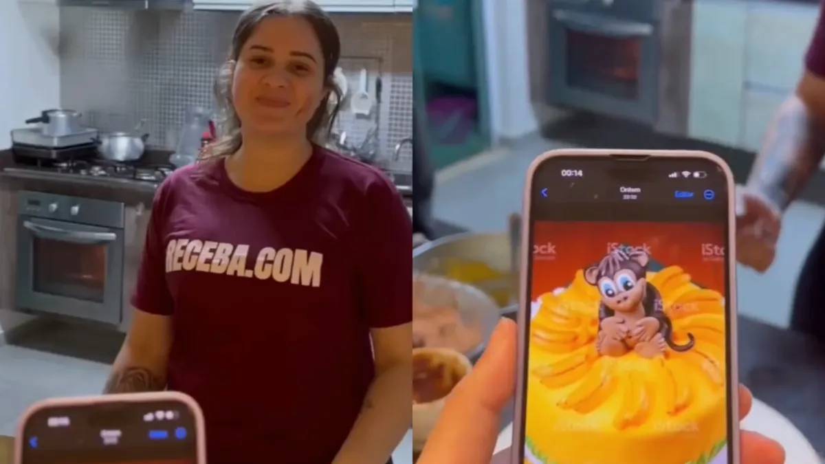 De bedoeling was een leuk taartje met een schattig aapje