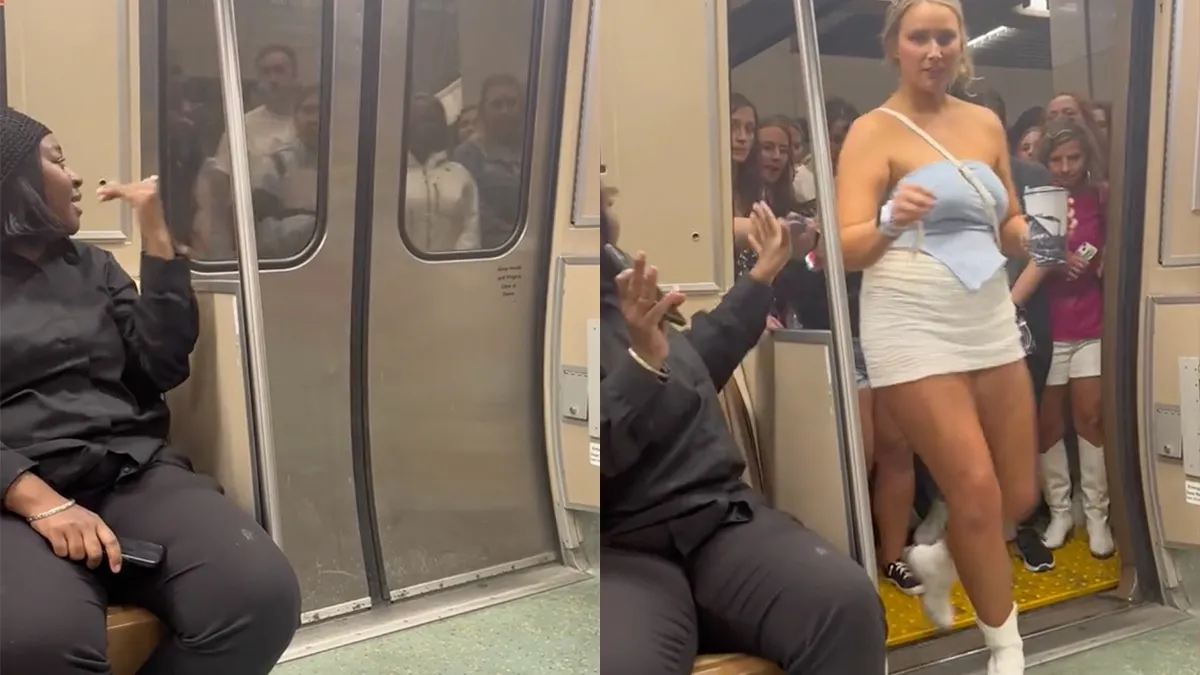 Als Taylor Swift concert is afgelopen en concertgangers nemen dezelfde trein