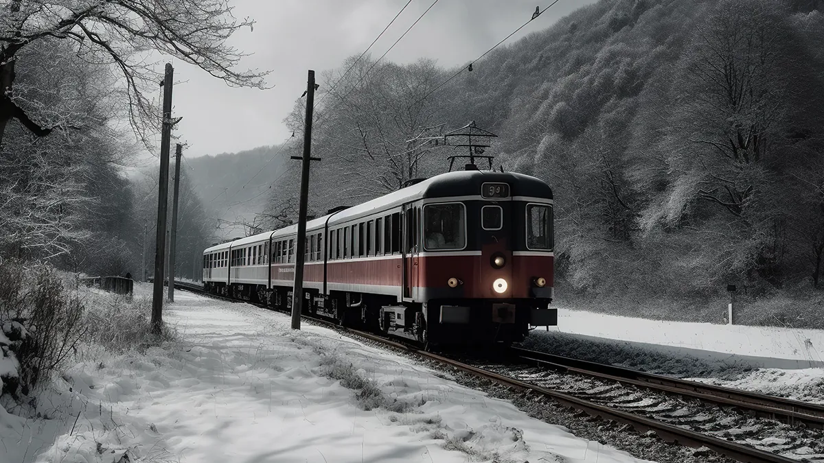 Ondertussen in trein in Oostenrijk: Toespraak Adolf Hitler afgespeeld over de intercom