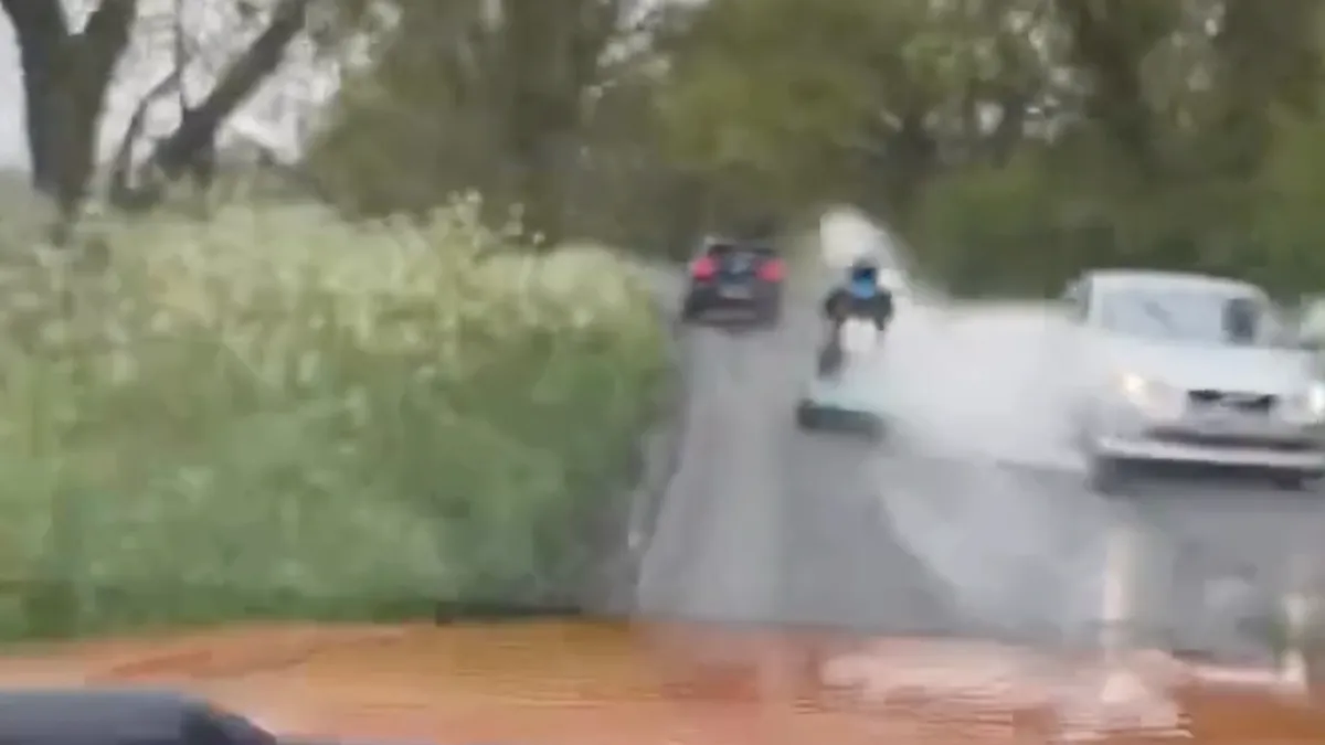 Letterlijk piepende longen van het lachen nadat maat de volle laag krijgt