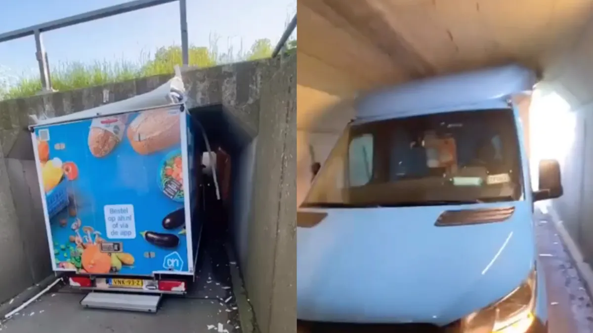 Albert Heijn bezorger vast bezig met z’n laatste dag