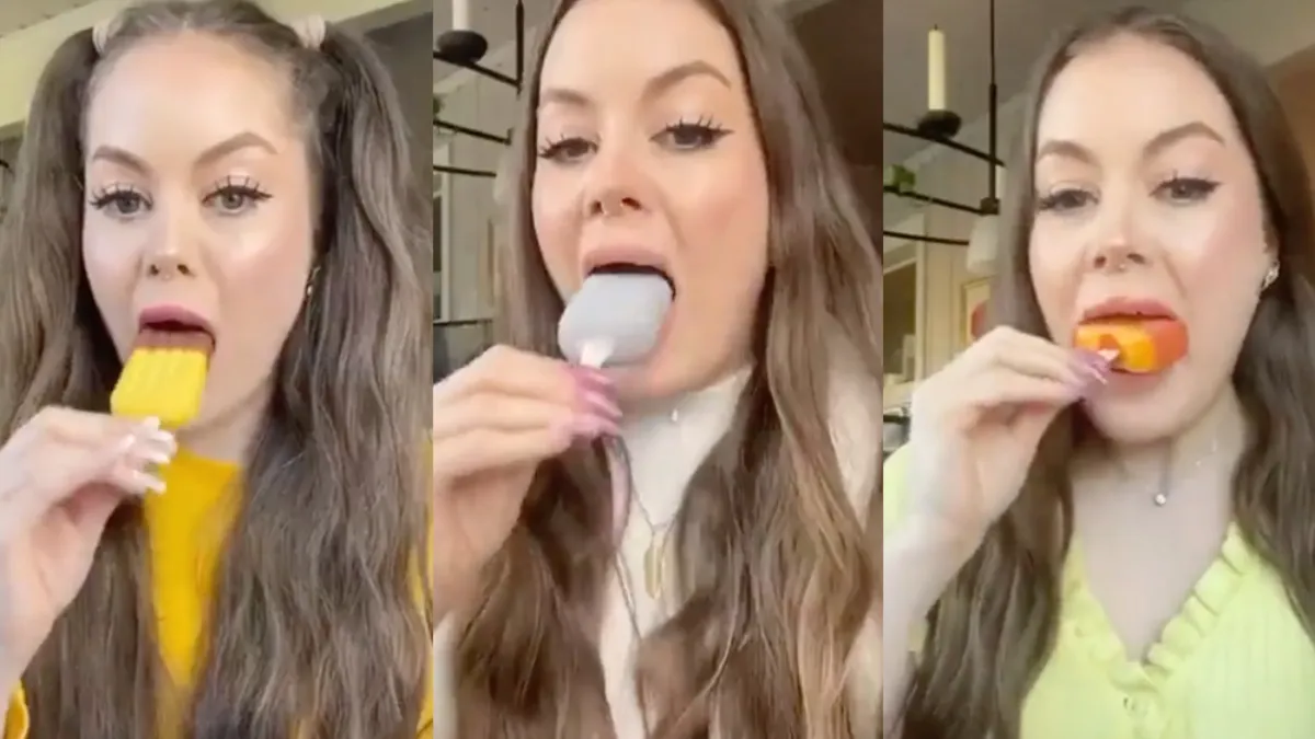 Griet gaat wel heel snel door ijsjes heen