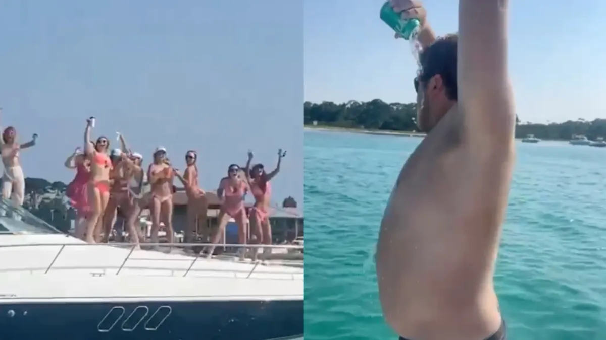 Kijk deze man de vrouwtjes eens gek maken