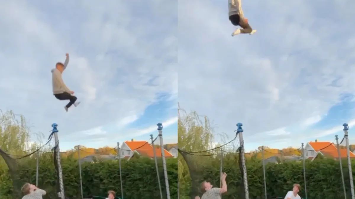 Lanceren en ruimte creëren op de trampoline