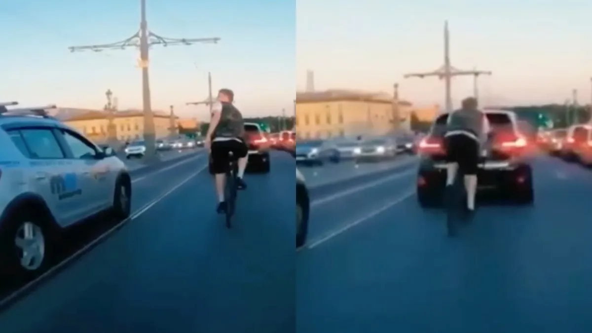 Karma grijpt in als aso op racefiets auto bespuugt