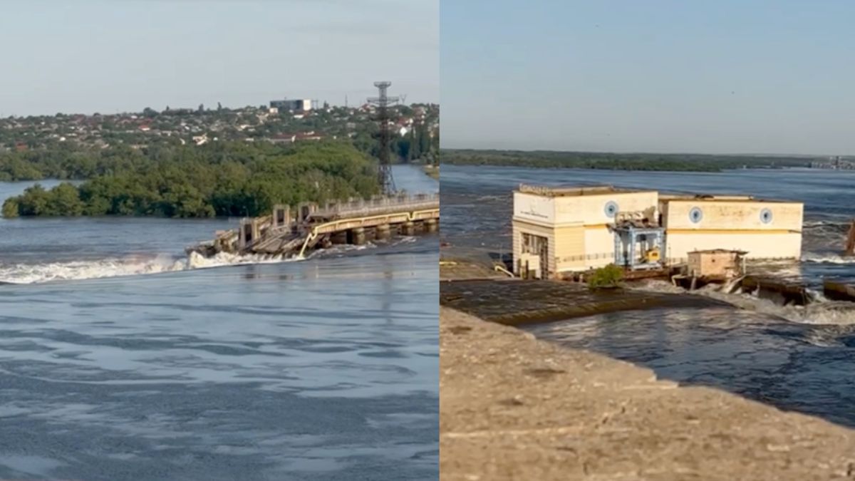 Opgeblazen Kachovka-stuwdam veroorzaakt overstromingen in Oekraïne