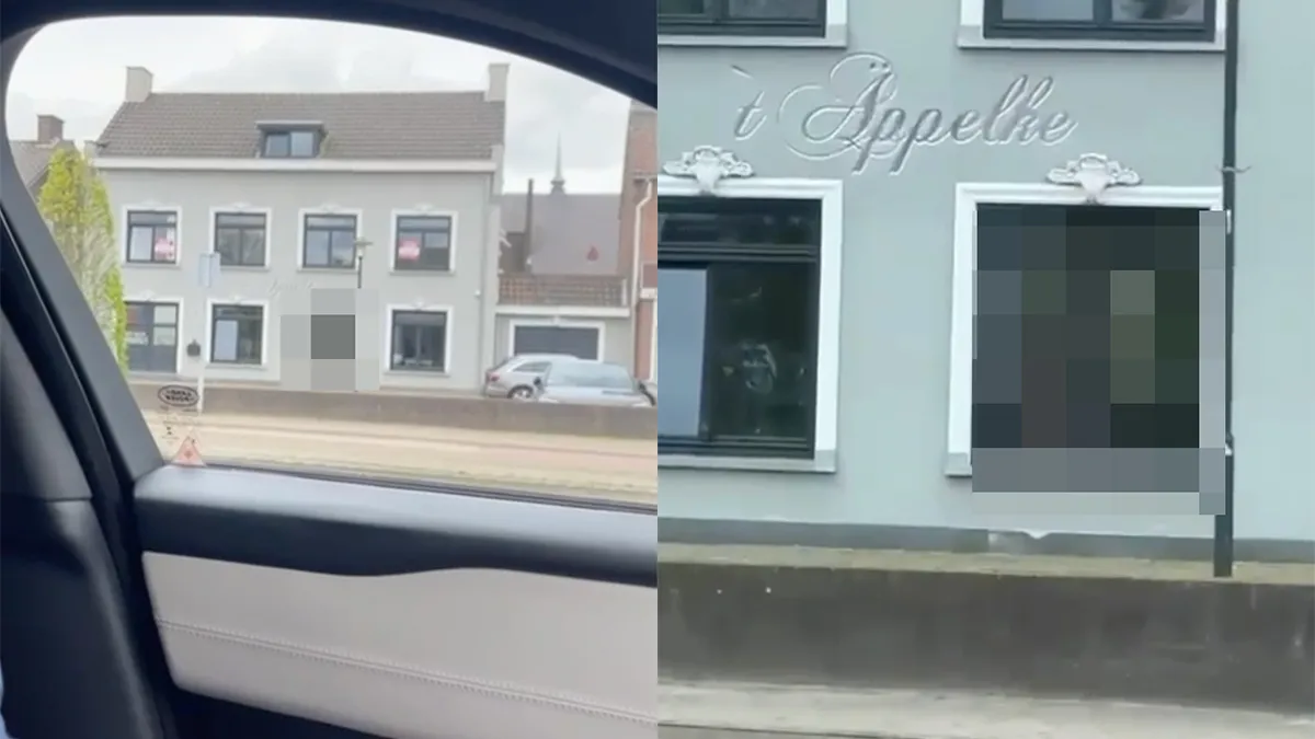 Koppeltje in Limburgse Velden is duidelijk vergeten de gordijnen te sluiten