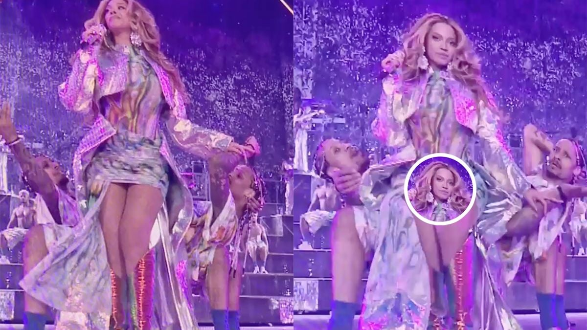 Nee, Beyonce laat niets te veel zien, want het is een bodysuit