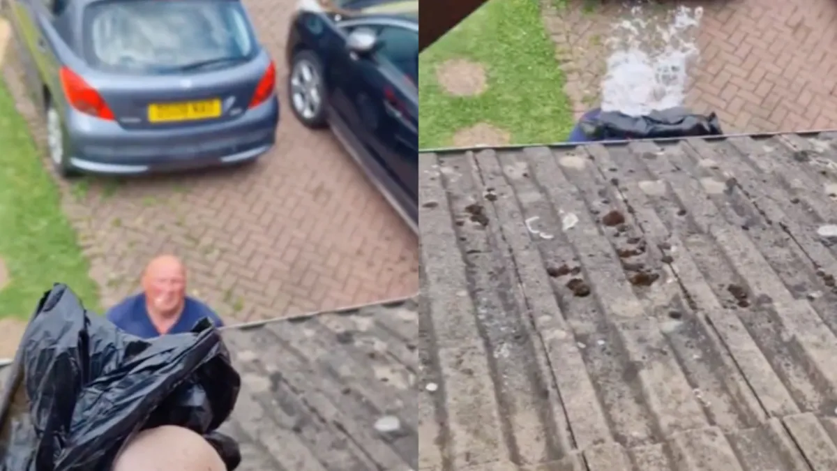 Dame op leeftijd prankt haar man met een voltreffer