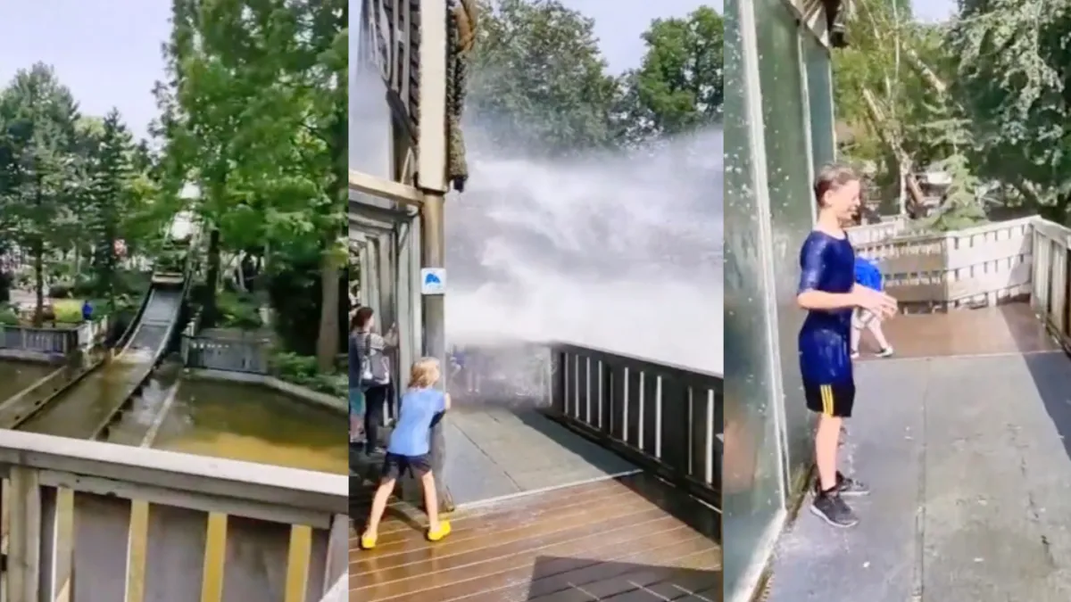 Ventje voor '50 euro' een nat pak laten halen bij de Splash in Duinrell