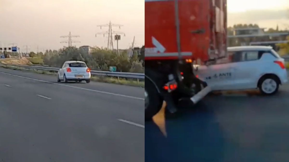 Vrouw op de A2 richting Amsterdam ging alles behalve lekker en ramt vrachtwagen