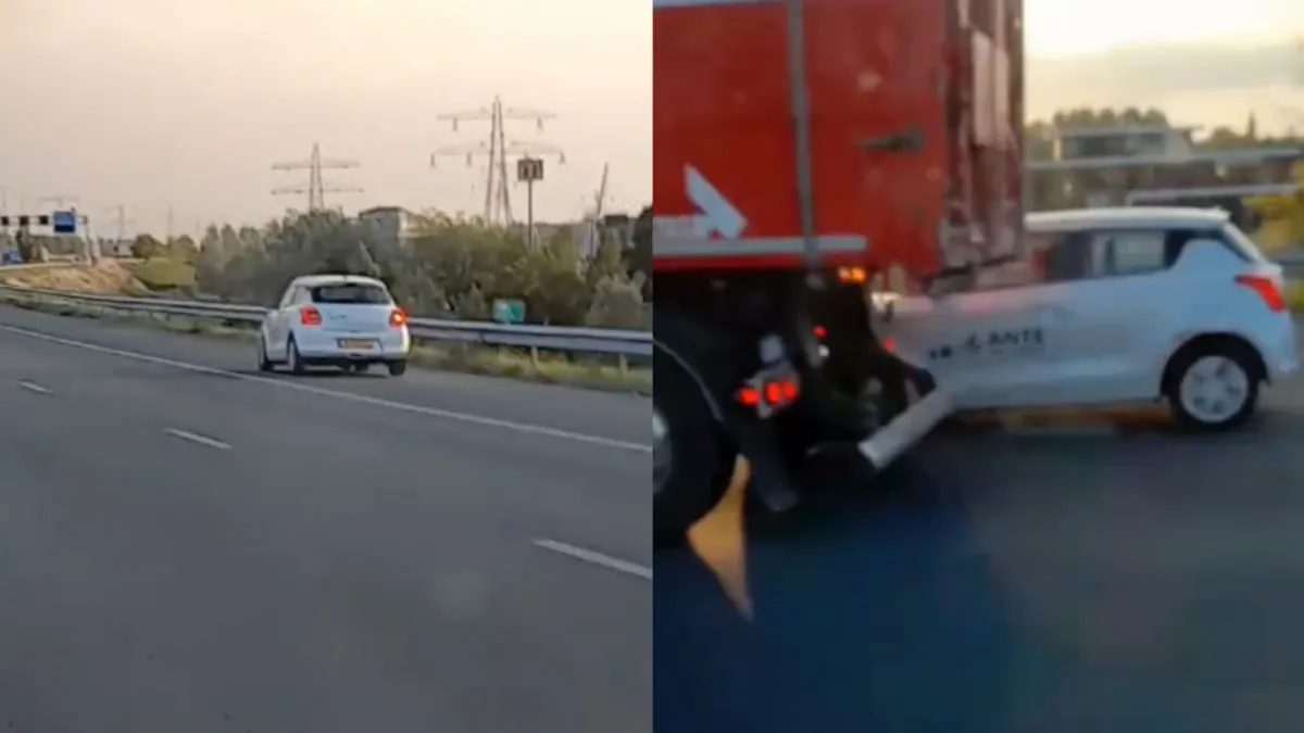 Vrouw op de A2 richting Amsterdam ging alles behalve lekker en ramt vrachtwagen