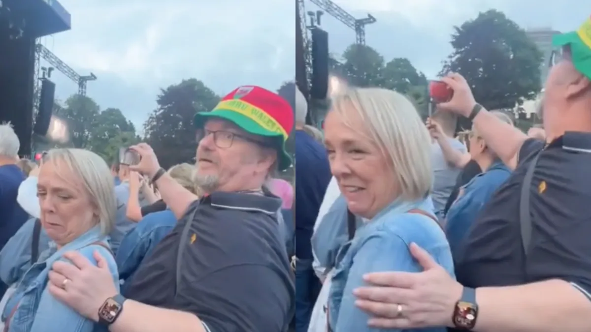 Man maakt foutje tijdens Tom Jones optreden en zit aan verkeerde vrouw