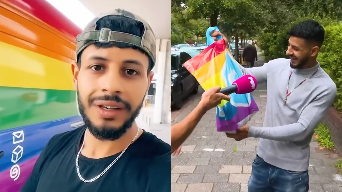 Majdy ging viraal nadat hij weigerde om in Regenboogbus van PostNL te rijden