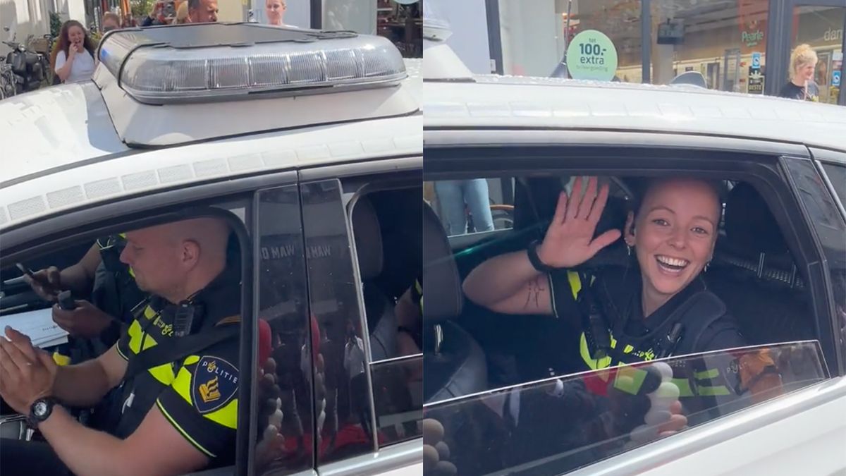 Politie toegezongen met nummer 'Engelbewaarder' in Amersfoort