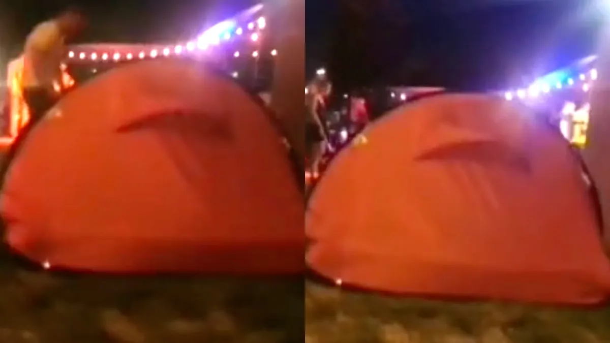 Probeer je te slapen op festival Defqon.1, hebben er een paar verschrikkelijke jeuk