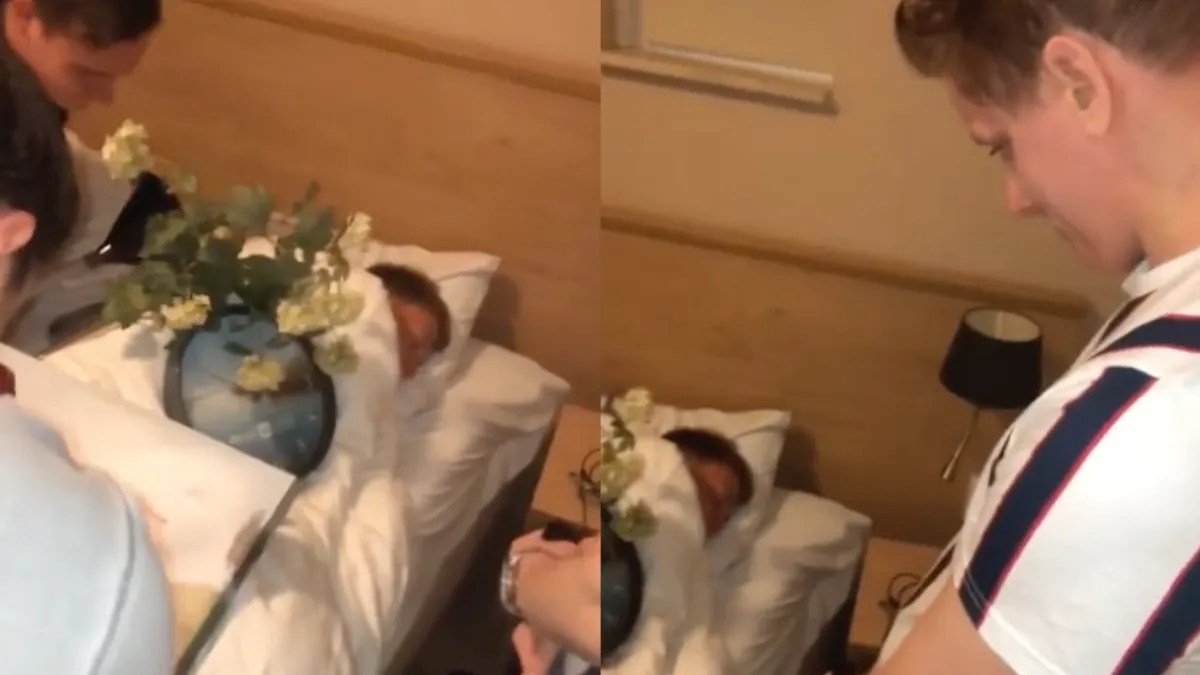 Vrienden nemen op gepaste wijze afscheid van eerste afhaker van het vriendenweekend