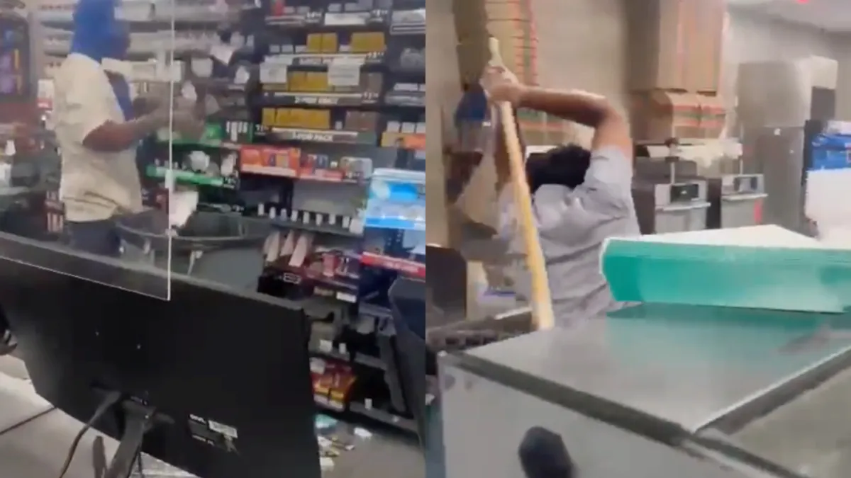7-Eleven werknemers slaan Californische man neer die vuilnisbak vol sigaretten probeert te stelen
