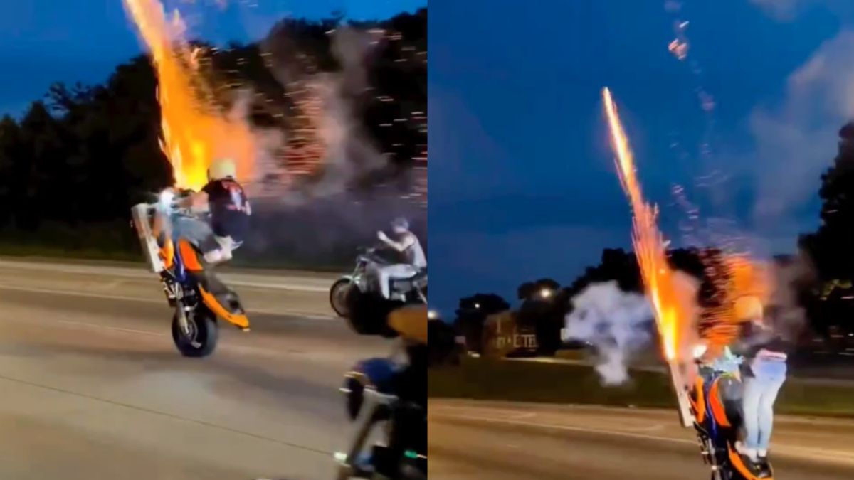 Ook tijdens het vuurwerk afsteken en wheelie maken is een helm wel raadzaam