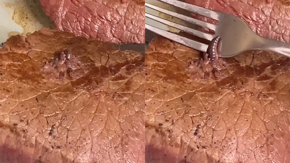 BAH! Een worm in je steak