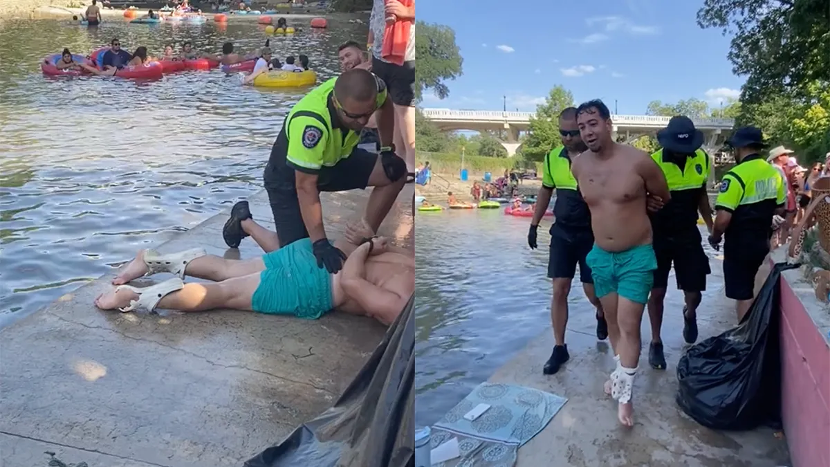 Extra gênant: Man wordt gearresteerd met Crocs op zijn kuiten