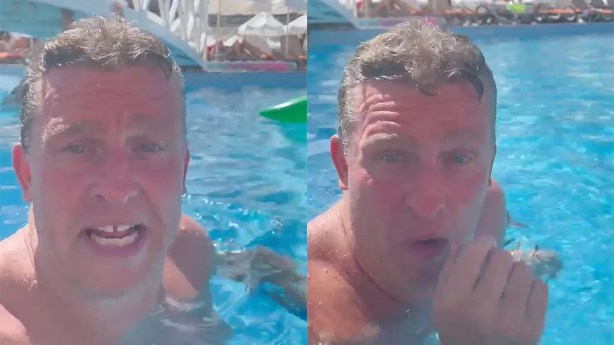 "Freek Vonk" spot op vakantie gevaarlijke krokodil in het zwembad