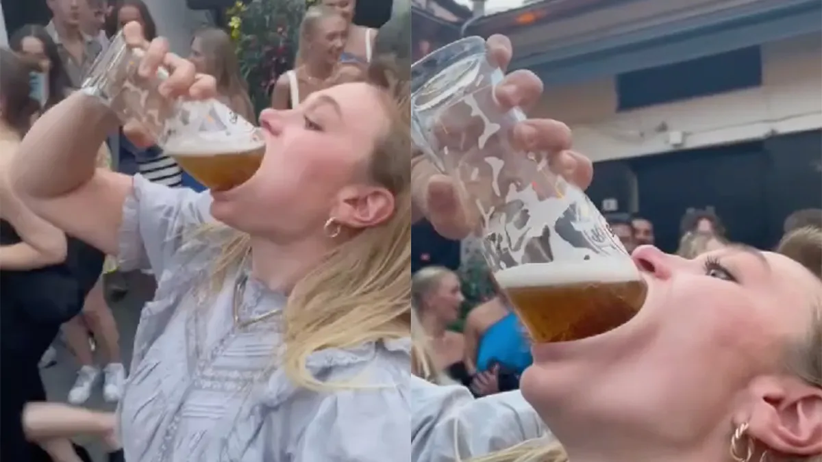 Grote pint 'atten' geen probleem voor vrouw, maar mannen hebben niets aan haar talent