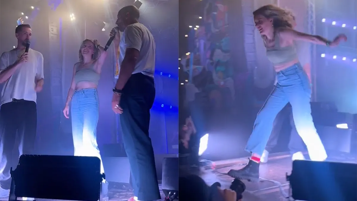 Jarige vrouw krijgt cadeau op Solar, moet stage diven van The Opposites