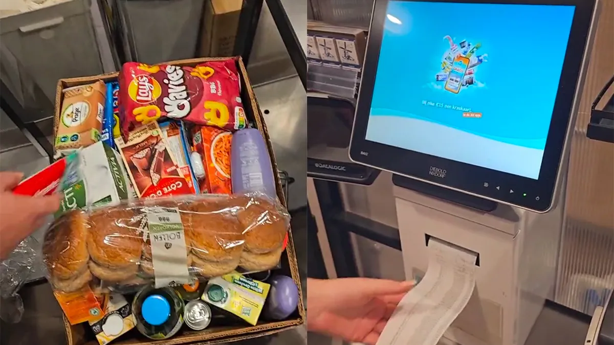 Keertje leuk boodschappen doen als je al je kraskaarten in gaat leveren bij de Appie