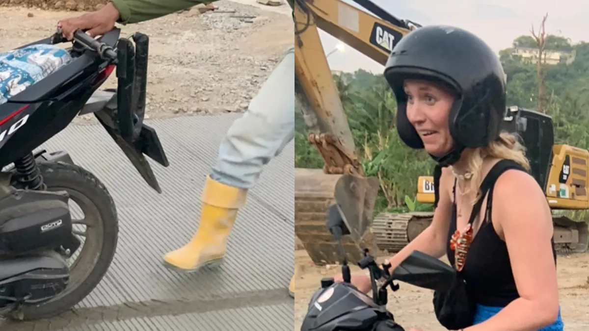 Oeps! Toerist in Indonesië dacht dat het een nieuwe weg was