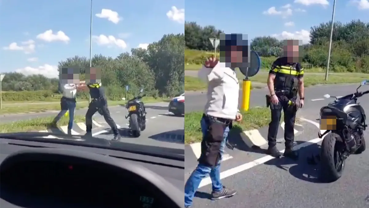 Ondertussen in Rozenburg: Agent vergeet even dat zijn taak de-escaleren is