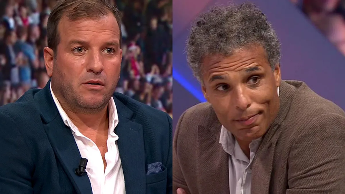 Pierre van Hooijdonk tegen Rafaël van der Vaart in Studio Voetbal: "Welke snoepjes heb jij op?"