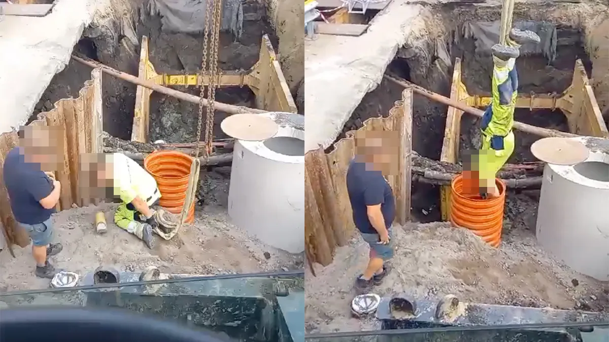Voor dit klusje in de bouw moet je zeker geen last hebben van Claustrofobie