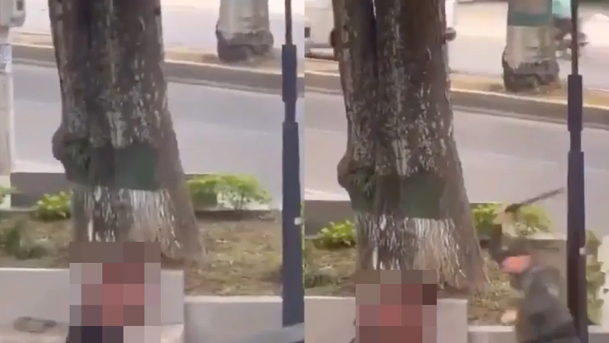 Agent laat even merken dat met jezelf spelen niet op straat kan