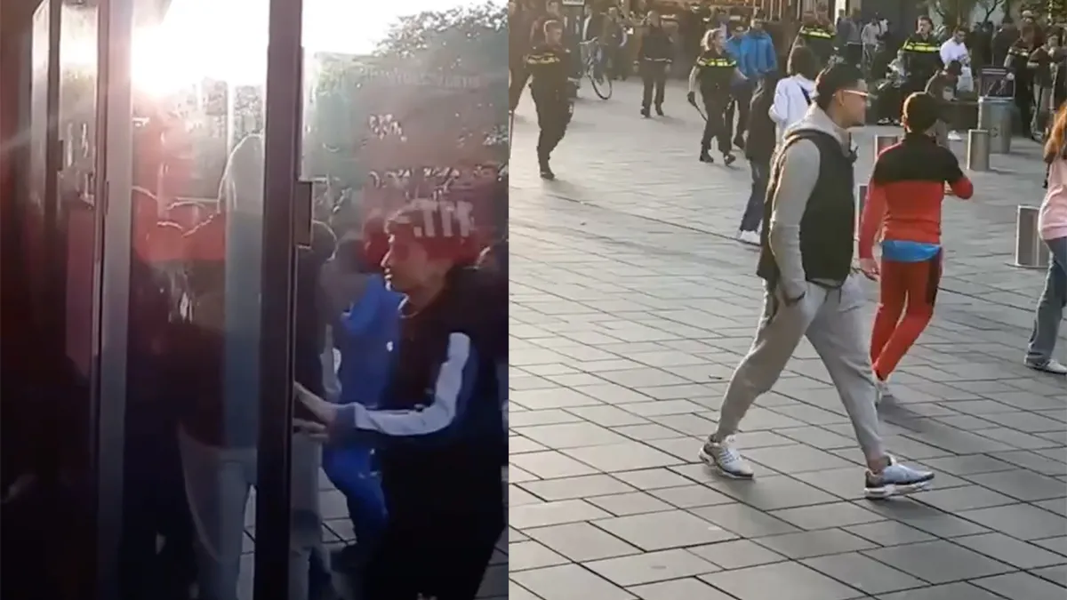 thumb vk enorme chaos bij bezoek soufiane touzani en isae bij mediamarkt rotterdam