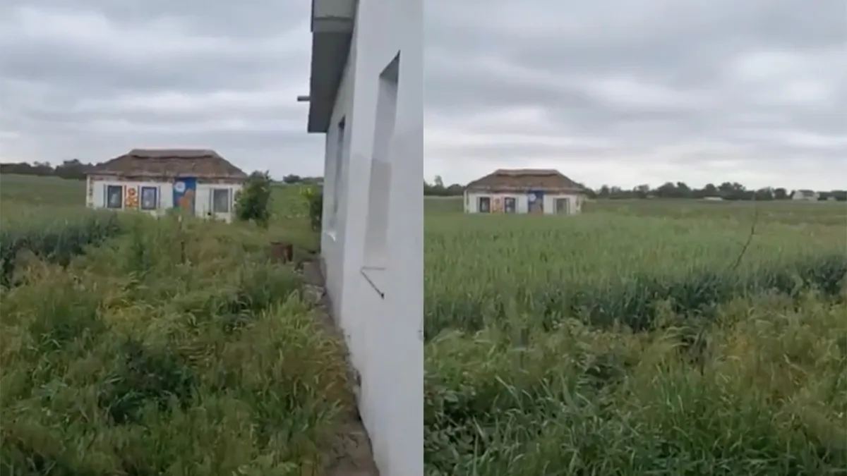 Het is niet waar dat huizen worden gebruikt door tanks als camouflage