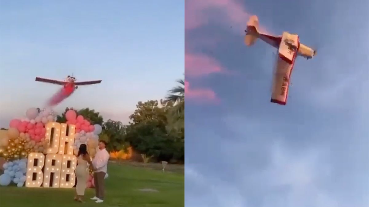 Ironisch: Stuntpiloot kan gender reveal met vliegtuig niet na vertellen