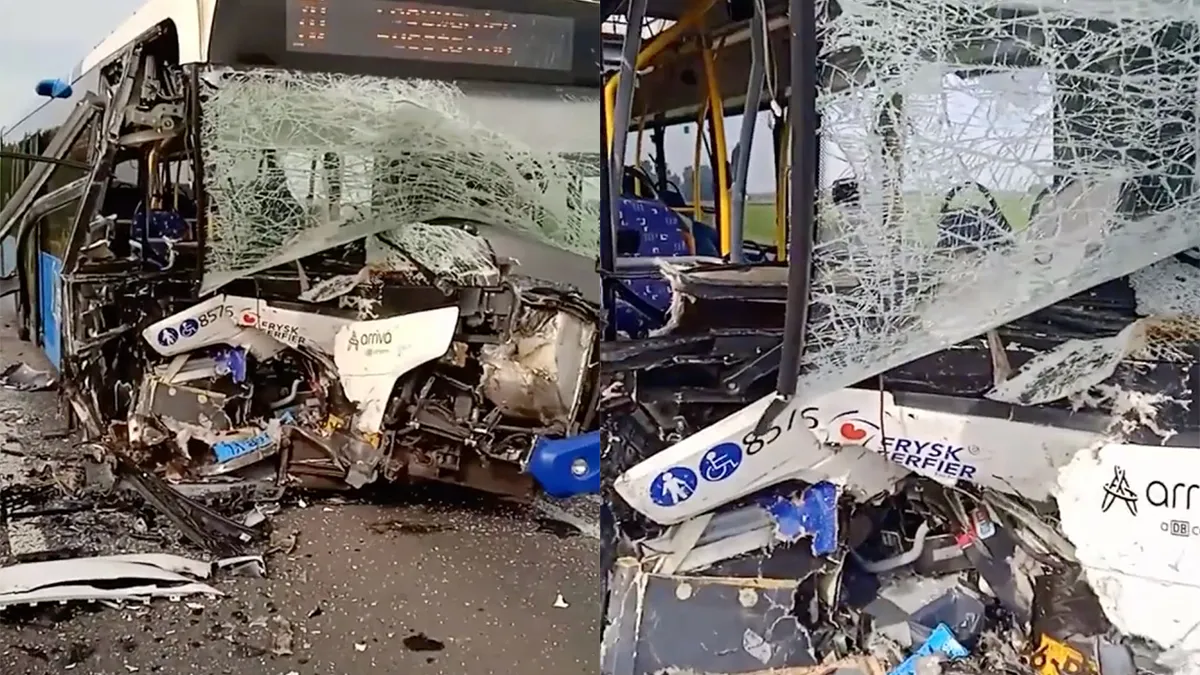 thumb vk ongeluk met bus en taxibusje in friese dorp berltsum moet echt hele harde klap zijn geweest