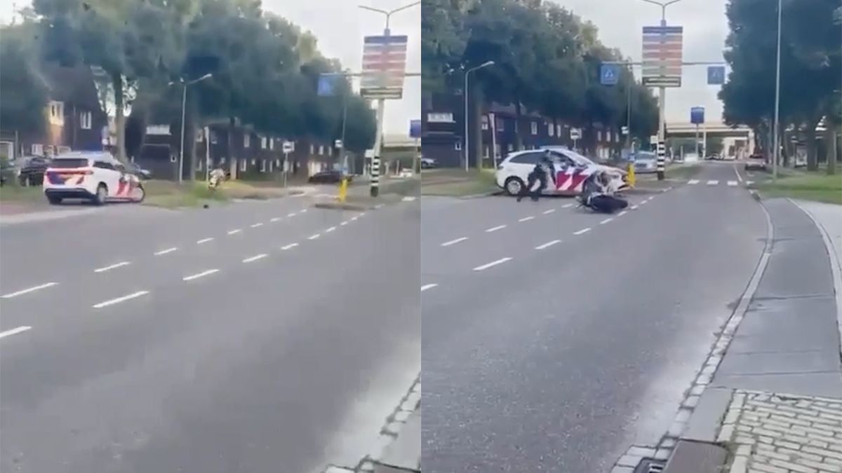 Politie Maastricht haalt heel veel uit de kast om scooterrijder aan te houden