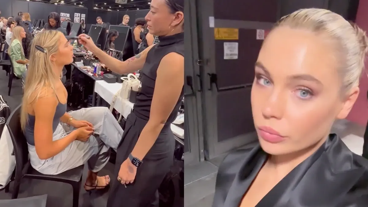 thumb vk schaatsster jutta leerdam maakt debuut op de catwalk bij milan fashion week